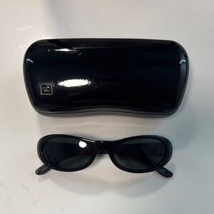 Vintage CHANEL Black Sunglasses with Original Case